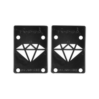 DIAMOND RISER BLACK 1/8" risers SKATEBOARD SET OF 2