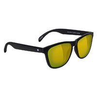 GLASSY Deric POLARIZED Matte Black GOLD MIRROR Polarised Sunglasses Shades Sunnies