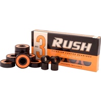 RUSH Abec 3 Titanium Coated Skateboard Bearings ORANGE