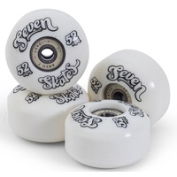 SEVEN SKATES WHEELS & BEARINGS SET 52MM ABEC 7 SET OF 4 WHITE HARD FREE POSTAGE AUSTRALIAN SELLER