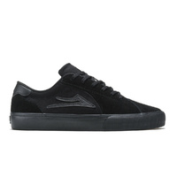 LAKAI Flaco II BLACK BLACK Suede Skateboard Shoes | mens black skate board shoes