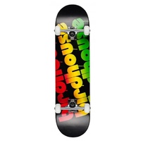 BIRDHOUSE SKATE COMPLETE 8.0" BLACK RASTA TRIPLE STACK LOGO 31.5" SKATE AUST SELLER FREE POST