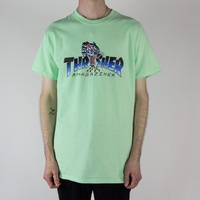 THRASHER Leopard Mag Short Sleeve T-Shirt MINT GREEN tee