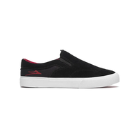 LAKAI Owen Kids Shoes BLACK RED SUEDE | slip-on shoe