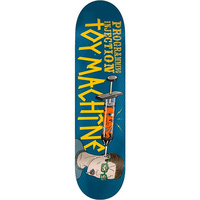 TOY MACHINE Programming 8.13" X 31.75" Skateboard Deck BLUE | injection in ear skate board deck