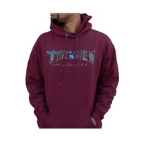 THRASHER Hieroglyphic Hood Jumper MAROON Size Small