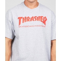 THRASHER Skate Mag T-shirt GREY RED | gray skate tee