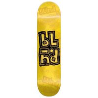 BLIND OG Stacked Stamp RHM 7.75" X 31.188" Skateboard Deck YELLOW