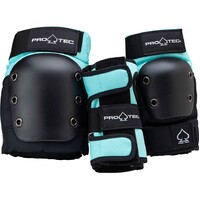 PROTEC STREET PADS JUNIOR PRO 3 PACK SKY BROWN ELBOW KNEE WRIST PRO-TEC LIGHT BLUE