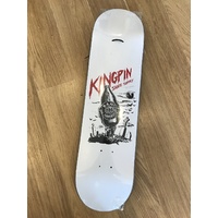 KINGPIN SKATEBOARD DECK BAM MANOROM WHITE ASST SIZES FREE GRIP KINGPINSTORE