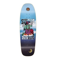 NEW DEAL Siamese Slick 9.375" X 31.8" Skateboard Deck MULTI