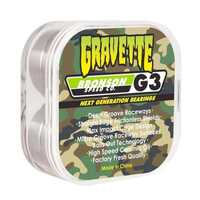 BRONSON SPEED CO. - G3 David Gravette Pro Skateboard Bearings - Set of 8