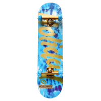 HOLIDAY SKATEBOARDS TIE DYE BLUE GOLD COMPLETE 7.75" NEW SKATEBOARD FREE POST AUS SELLER KINGPIN