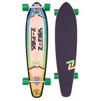 ZFLEX LONGBOARD ROUNDTAIL POP GREEN BLUE Fade  39.5" NEW SKATEBOARD CRUISER AUST Z FLEX ZFLEX