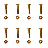 SUNDAY HARDWARE SKATEBOARD ANODISED ALLEN BOLTS 7/8'' ORANGE X 8 NEW KINGPIN SKATE SHOP