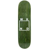 Weekend WKND 8.625" White Logo Green Stain Skateboard DECK WEEK END