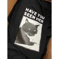 KINGPIN SKATE SUPPLY S/S TEE SHIRT BLACK WHITE STREET CAT PRINT