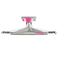 Tensor Trucks - Alum Stencil Mirror Raw / Crimson Fade 5.25 Trucks Skateboard