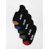 Globe - Dip Invisible Sock Ankle Socks 5 Pack Mens Size 7 - 11 Assorted Colours