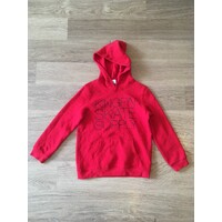 KINGPIN SKATE SUPPLY HOOD JUMPER RED YOUTH PRINT PULLOVER