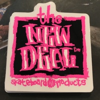 THE NEW DEAL Skateboard Sticker ASST PINK BLACK DECAL