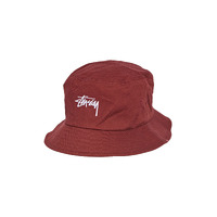 Stussy - Stock Bucket Hat Burgundy OSFA