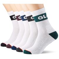 Globe - Horizons Crew Sock Socks White 5 Pack Mens Size 7 - 11