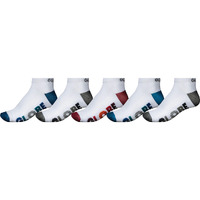 Globe - Multi Stripe Ankle Socks 5 Pack Mens Size 7 - 11 White