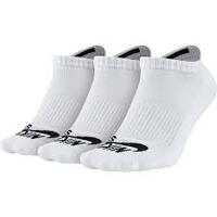 NIKE SB DRI FIT NO SHOW SOCKS 3 PACK WHITE MENS SKATEBOARD