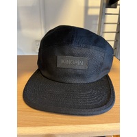 KINGPIN 5 PANEL CAP Black AUST HAT HATS CAPS kingpinstore