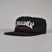 Thrasher - Calligraphy Snapback Hat Black Thrasher Magazine
