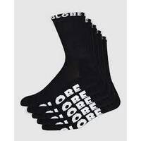GLOBE KIDS SIZE 2-8 BOYS BLACKOUT SOCKS 5 PACK BLACK BOYS