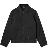 Dickies lined eisenhower jacket zip through welt pockets Black