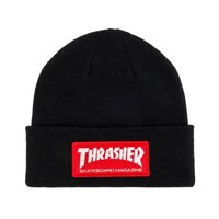 Thrasher Magazine - Mag Logo Patch Red Beanie Black OSFA