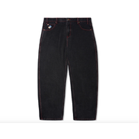Butter Goods - Santosuosso Denim Pants Washed Black Red Stitching