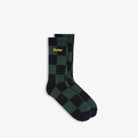 BUTTER GOODS Checkered Socks BLACK GREEN SOCKS SOCK Buttergoods
