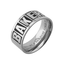 BAKER BRAND LOGO RING SILVER ASST SIZES
