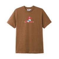 BUTTER GOODS TEE LAZY LOGO OAK BROWN T Tshirt 