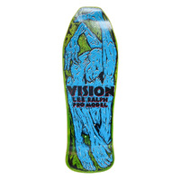 Vision - Lee Ralph Contortionist 10.0" X 30.25" Reissue Skateboard Deck Green / Blue Original Concave Skate Board Deck