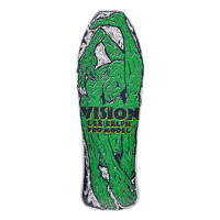 Vision - Lee Ralph Contortionist 10.0" X 30.25" Reissue Skateboard Deck White Dip / Green Original Concave Skate Board Deck