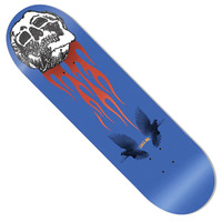 CALL ME 917- Skully Deck 8.25 blue skateboard deck