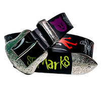 Saint Marks - Western Printed Belt Black / Silver