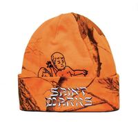 Saint Marks - Realtree Siamese Twins Safety Camo Beanie Orange OSFA 