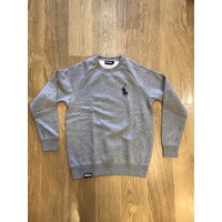 99 DEGREES - Reaper Crew Neck Sweater Jumper Grey Marle Pull Over
