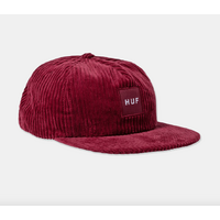 Huf - Box Logo Cord Hat Rose One Size 5 Panel Cap