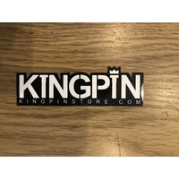 Kingpin - Kingpin Letters Sticker Black / White 4.5" small size