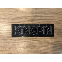 Kingpin - Kingpin Letters Sticker Black / White 5.25" Small Medium