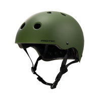 PRO-TEC CLASSIC certified MATTE OLIVE SKATEBOARD HELMET PROTEC