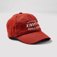 Kingpin Skate Supply Cap 6 PANEL Retro Ruby Red Snapback Skateboard Dad Hat