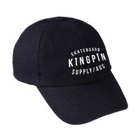 Kingpin Skate Supply Cap 6 PANEL Retro NAVY Snapback Skateboard Dad Hat